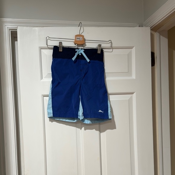 Kids Blue Swim Shorts - Picture 1 of 8